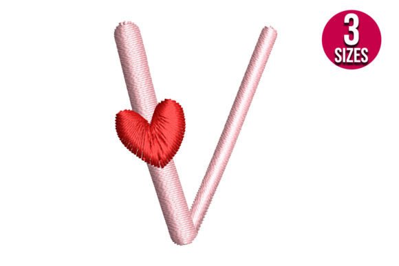 Review: Letter V with Heart Embroidery Design