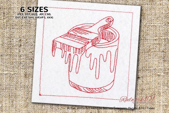 Review: Paint Bucket and Wet Brush Redwork for Merch