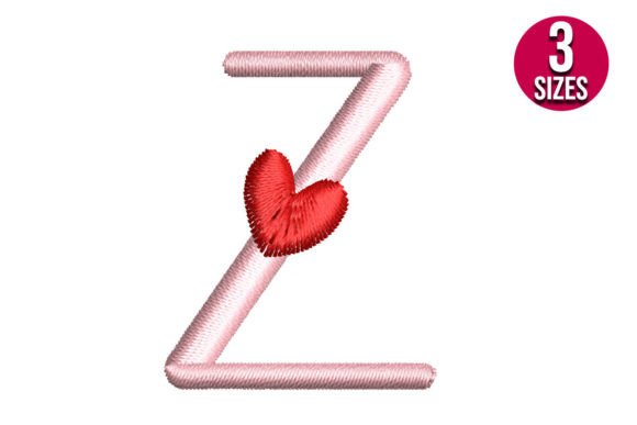Reviewing Letter Z with Heart for Holiday Embroidery
